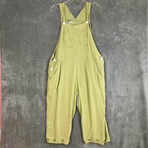 Wind River Overalls Womens S Linen Blend Embroidered Boho Gardening Lagenlook